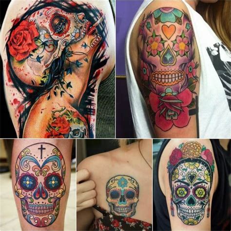 Mexican Sugar Skull Tattoos - Calavera Ink Ideas - Day of the Dead