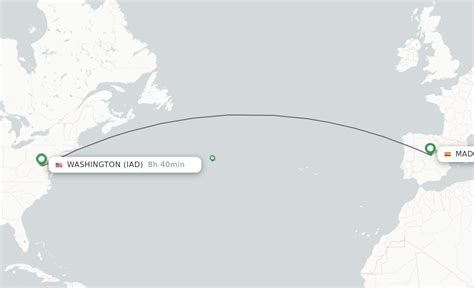 Direct (non-stop) flights from Madrid to Dulles - schedules ...