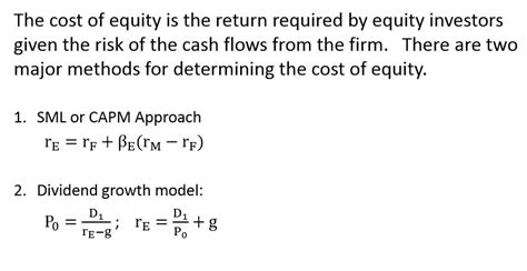 Solved When should we use the CAPM/SML formula and the | Chegg.com