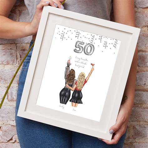 50th Birthday Gift for Her Best Friend 50th Gift | Etsy