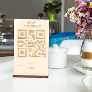 Restaurant QR Code, Qr Menu Stand, Qr Code Menu Sign, Custom Qr Code Stand, Qr Code Menu Wood ...