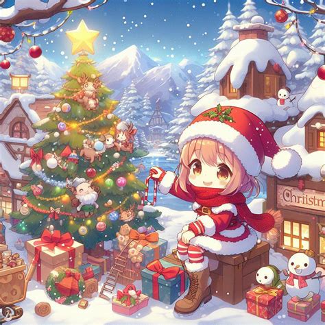 Cute Christmas Anime Scenery ~ HAPPY HOLIDAYS! by FlameHaze59 on DeviantArt