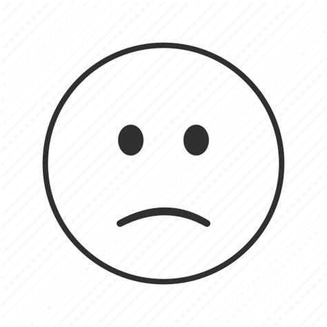 Emoji, frown, frowning face, sad, sad face, slighly sad, slightly frowning face icon