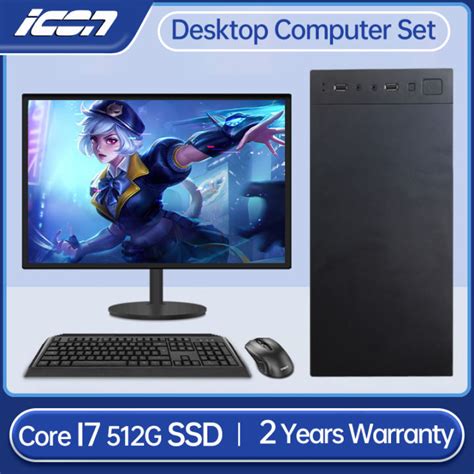 ICON Desktop Computer Set PC Full Set Intel Core i3/i5/i7 Mini Host PC ...