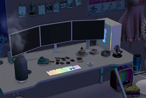 [별명을입력해주세요] Gaming room set | Sims, Sims 4, Sims house