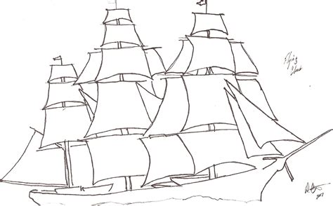 Tall Ship Line Drawing - Pin On Clip Art | Bodaqwasuaq