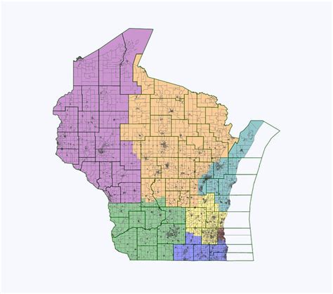 Wisconsin with 7 Congressional Districts