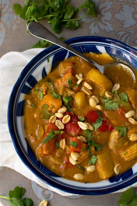 Massaman chicken curry with sweet potato and peanuts - Scrummy Lane