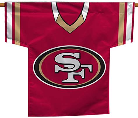 NFL San Francisco 49ers 2-Sided Jersey Banner 34 x 30-Inch, Team Color, One Size Apparel ...