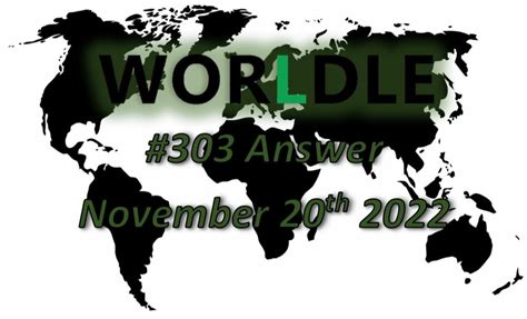 Geography ‘Worldle’ Country Answer Today 303: Map Game November 20 ...