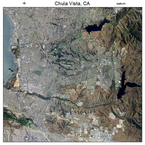 Aerial Photography Map of Chula Vista, CA California