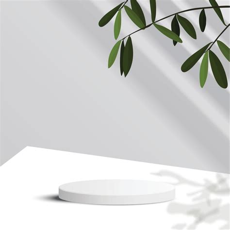 Abstract minimal scene with geometric forms. wood podium in white background. product ...