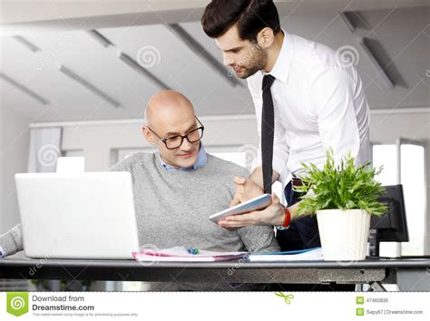 Business People with Laptop Stock Image - Image of bald, beard: 47460839