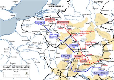 March to the Danube 1704 - Battle of Blenheim - Wikipedia Battle Of ...