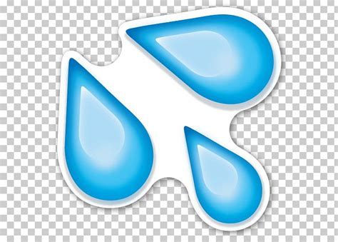 Emoji Sticker Symbol Splash Perspiration PNG, Clipart, Apple, Blue ...