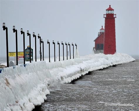 Lake Michigan's Winter Wonderland - The Red Painted Cottage