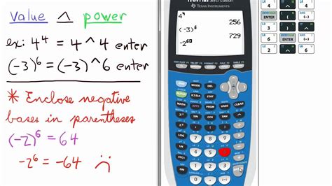 Positive Integer Exponents TI 84 Calculator Exponent Series - YouTube