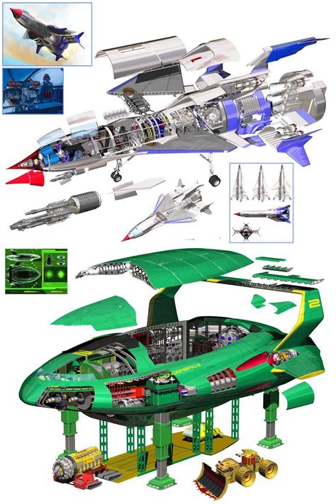 Cutaways of TB1 & TB2 from the 2004 movie. : r/Thunderbirds