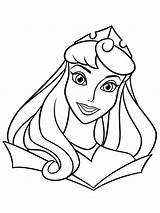Princess Aurora Portrait coloring Page sketch template