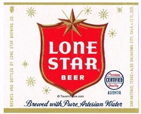 Item #66012 1960 Lone Star Beer Label