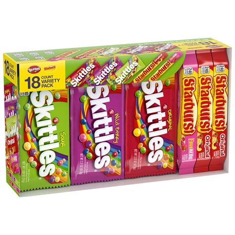 Skittles and Starburst Assorted Chewy Candy, 18ct - Walmart.com in 2020 | Skittles, Starburst ...