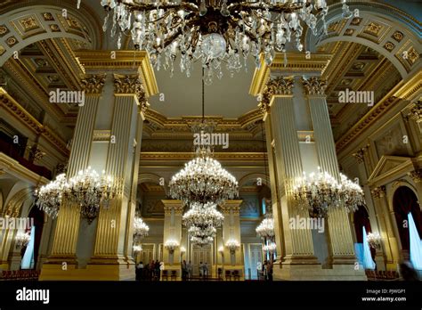 Interior of the Royal Palace of Brussels (Belgium, 26/08/2008 Stock ...