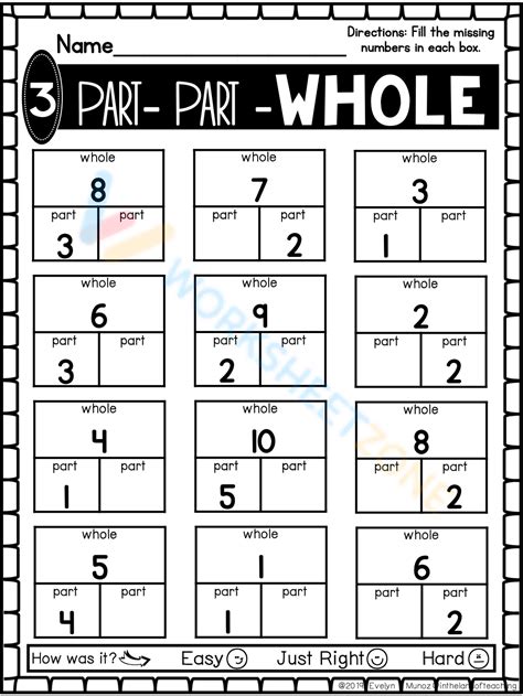 Free Printable Part Part Whole Worksheets for Kids