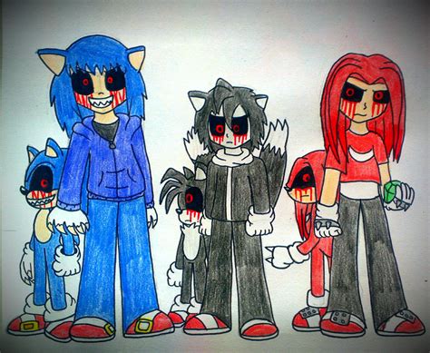 sonic exe , tails exe and knuckles exe by NayaCat on DeviantArt