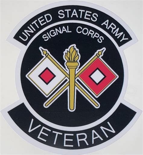 US Army Signal Corps Veteran Sticker - Decal Patch - Co