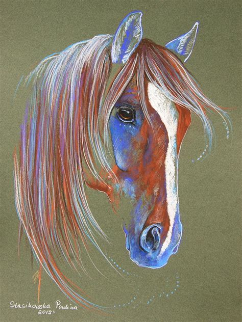 Chestnut Horse Painting by Paulina Stasikowska