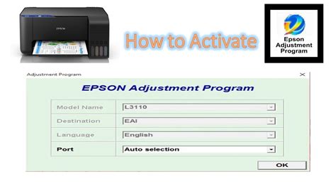 Solved: How to activate Epson L3110 Adjustment Program - YouTube