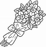 Flower Bouquet Isolated Coloring Page For Kids 20119178 Vector Art At  sketch template