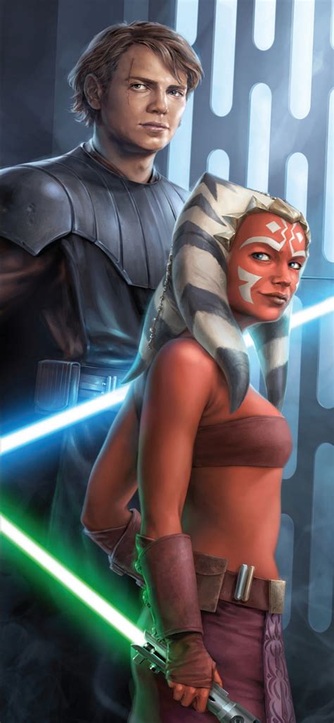 Anakin and Ahsoka, ahsoka tano, anakin skywalker, clone wars, luke skywalker, HD phone wallpaper ...