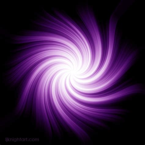 Purple and White Glowing Swirl Abstract | L.J. Knight Art