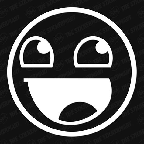 Awesome Face / Epic Smiley Vinyl Decal | Vinyl decals, Vinyl, Epic