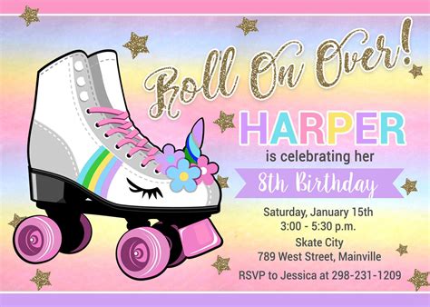 This item is unavailable - Etsy | Roller skating party invitations, Roller skate birthday, Skate ...