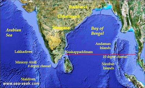 9 Degree Channel In India Map - United States Map