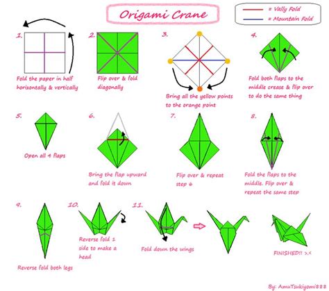 Great Activity For Flying Crane Origami Pattern - MAKE AN ORIGAMI