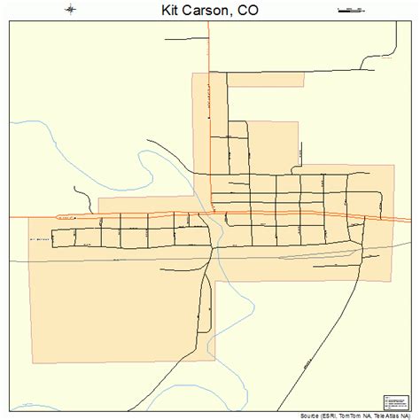 Kit Carson Colorado Street Map 0841010