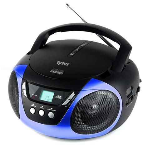 tyler tau101-yl portable sport stereo cd player with am/fm radio, aux ...