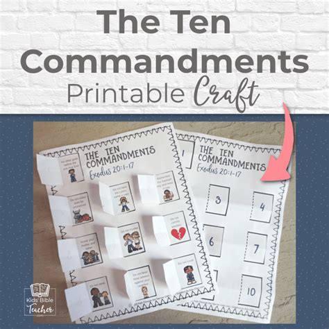 Ten Commandments Craft for Kids