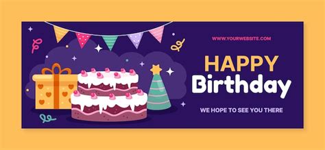 Free Vector | Birthday facebook cover design template