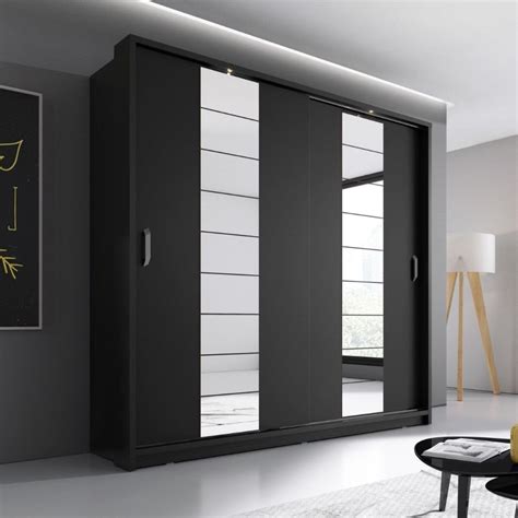 Arti 14 Black 2 Sliding Door Wardrobe 220cm – Arthauss Furniture