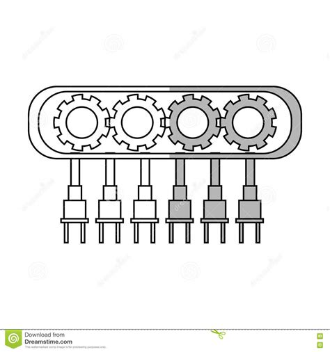 Isolated Robot with Gears Design Stock Vector - Illustration of cool ...