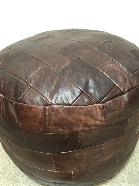 De Sede Brown Leather Ottoman For Sale at 1stDibs