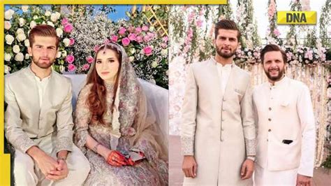 Wedding pictures of Shaheen Shah Afridi and Shahid Afridi's daughter ...