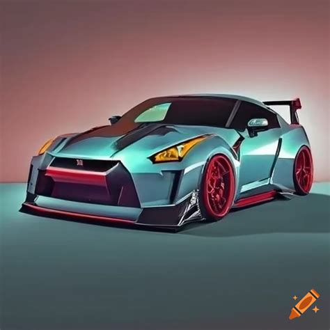 Custom car design combining nissan gtr and koenigsegg on Craiyon