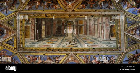 Paintings in Vatican museum, Raphael's Rooms Stock Photo - Alamy