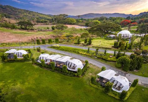 Aerial View of a Glamping or Camping Area with Tents in Khao Yai, Nakhon Ratchasima, Thailand ...