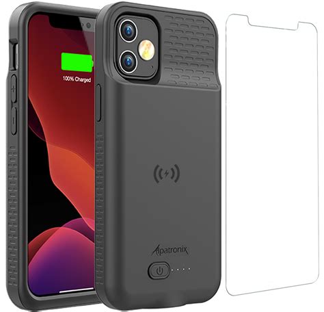 Alpatronix iPhone 12 mini Battery Case with Wireless Charging and Ligh